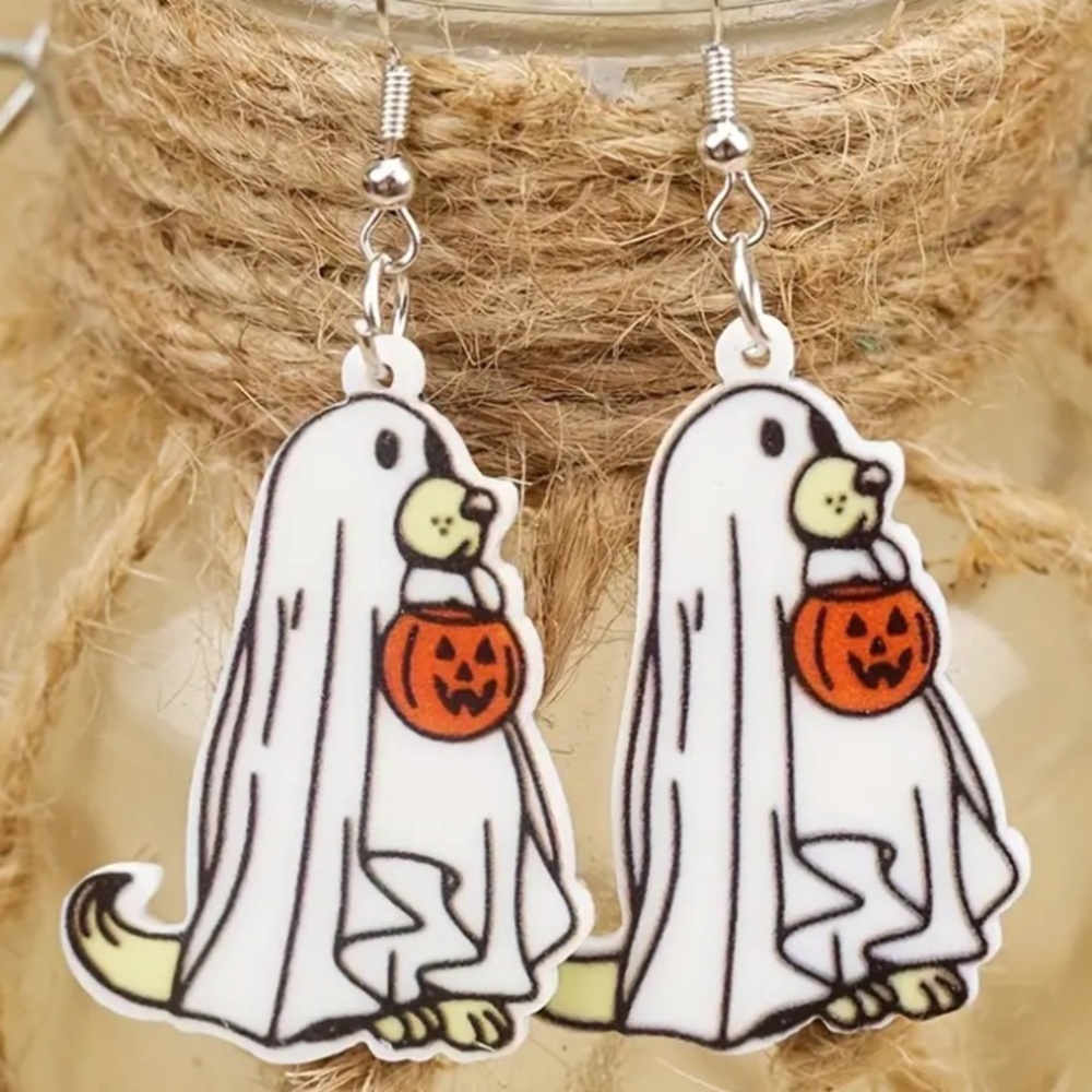 Ghost Puppy Earrings